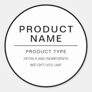 Étiquette de produit moderne personnalisé fait mai