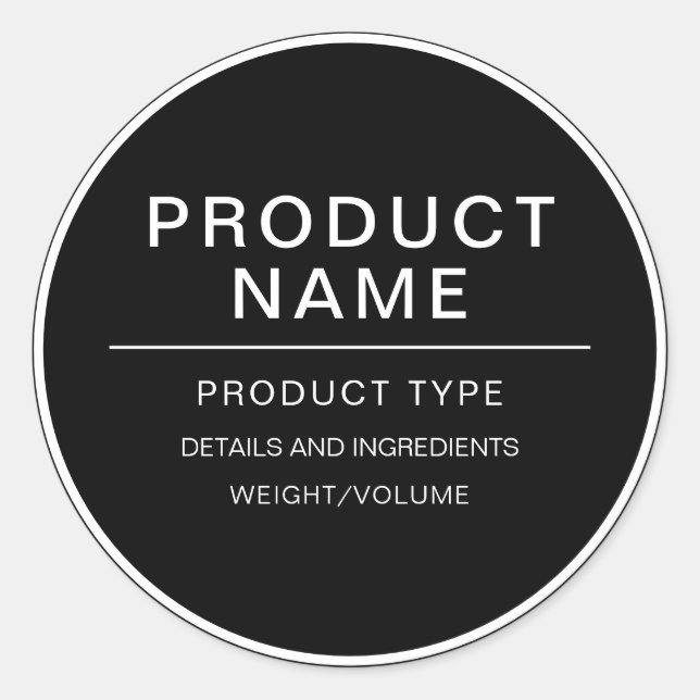 Étiquette de produit moderne personnalisé fait mai (Devant)