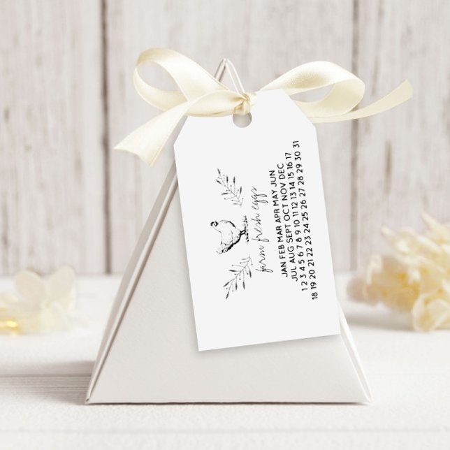 Étiquette de produit OEufs frais de ferme Date OEu (Créateur téléchargé)