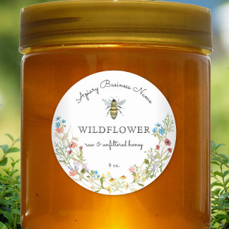 Étiquette de produit personnalisé de miel fleur sa