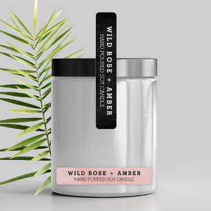 Étiquette de produit pour chandelle noire et blanc