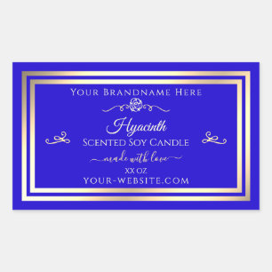 Étiquette de produit Royal Blue Gold Frame Rose Vi