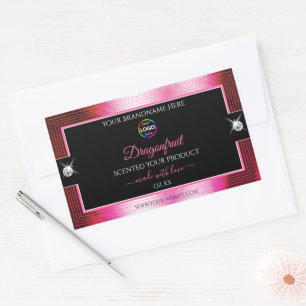 Étiquette de produit Smart Black Shiny Crimson Pin