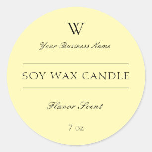Étiquette de produit Spa de bougie jaune Monogramm