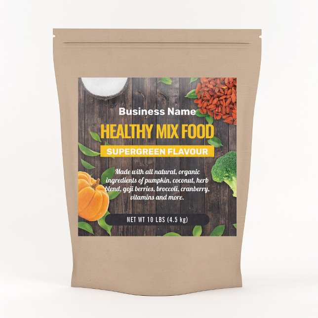 Étiquette de produits alimentaires biologiques sai (Créateur téléchargé)