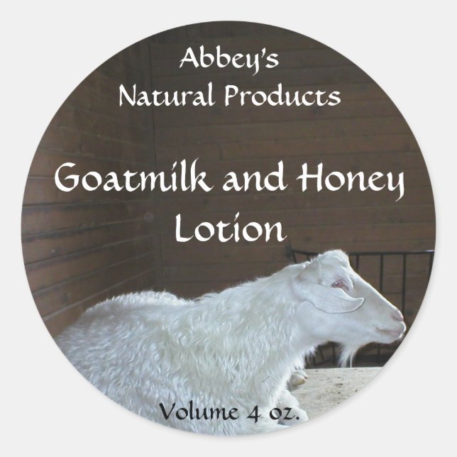 Étiquette de produits de bain de lait de chèvre (Devant)