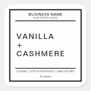 Étiquette de produits de bougie moderne