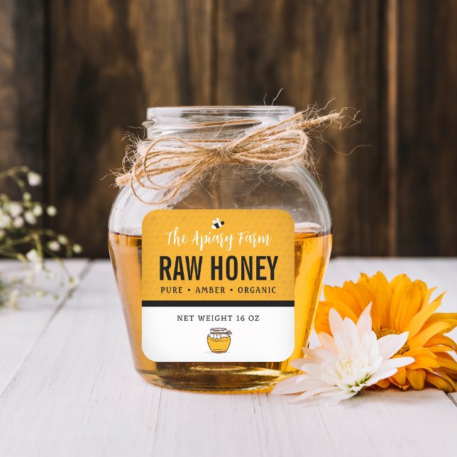 Étiquette de produits de miel cru (Créateur téléchargé)