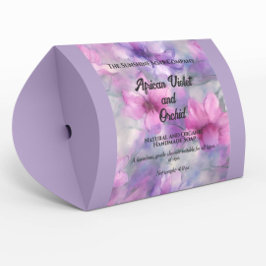 Étiquette de produits de savon rose et violet