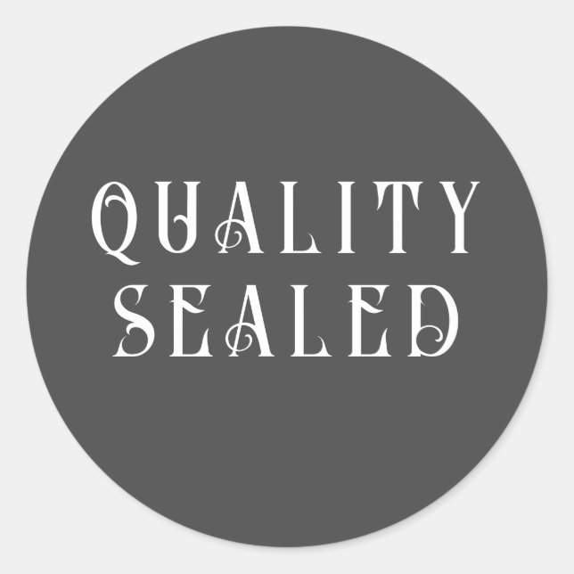 ÉTIQUETTE de qualité scellé pour emballage (Devant)