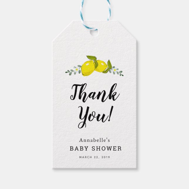 Étiquette de remerciement de Baby Shower Fleur de  (Devant)