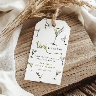 Étiquette de remerciement de cocktail Martini 'Un