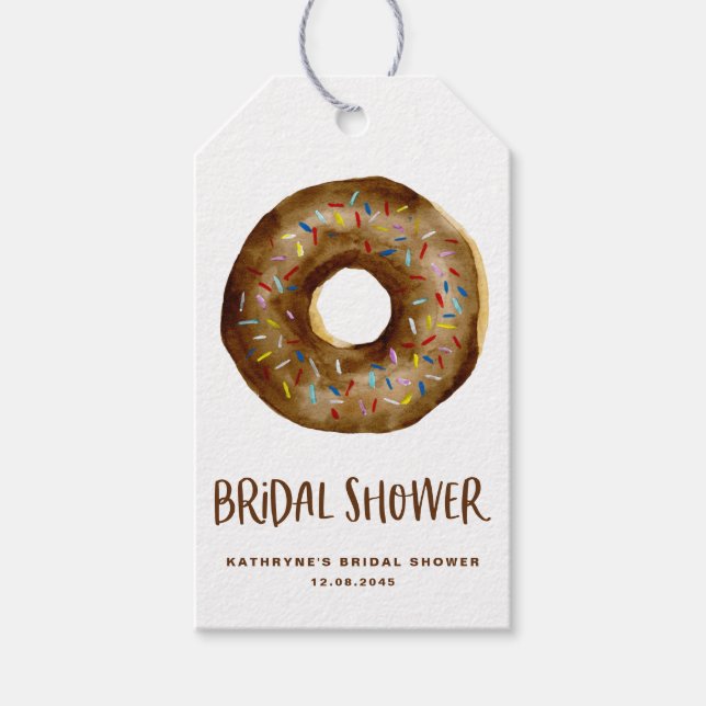 Étiquette de remerciement de mariage avec donut au (Devant)