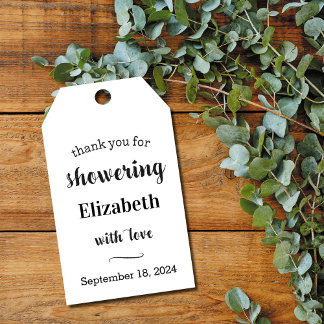 Étiquette de remerciement Kraft pour Baby Shower o
