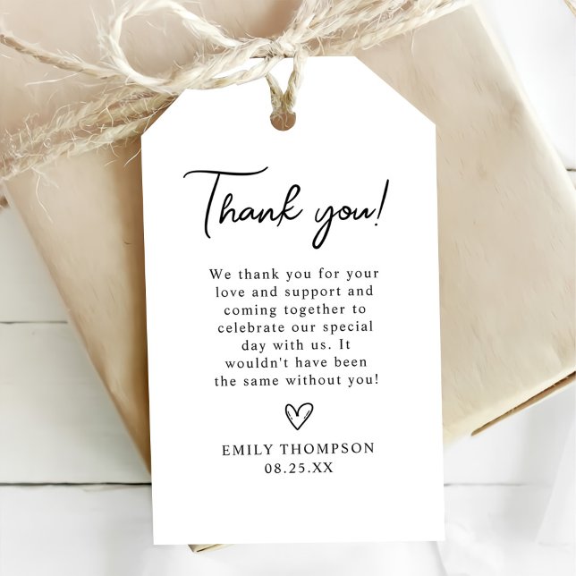 Étiquette de remerciement minimaliste (Créateur téléchargé)