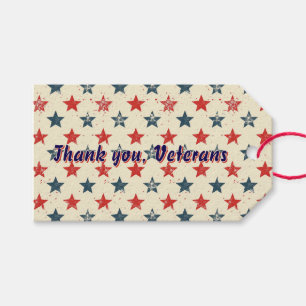 Étiquette de remerciement patriotique pour les vét
