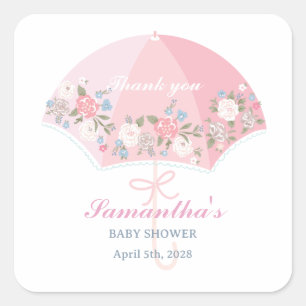 Étiquette de remerciement pour Baby Shower