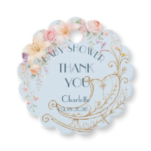 Étiquette de remerciement pour baby shower Blue Go