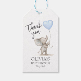 Étiquette de remerciement pour Baby Shower Éléphan