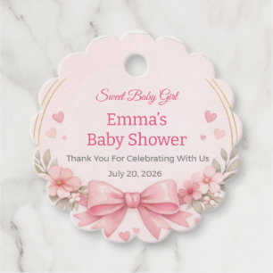 Étiquette de Remerciement pour Baby Shower Faite