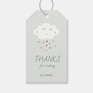 Étiquette de remerciement pour baby shower nuage