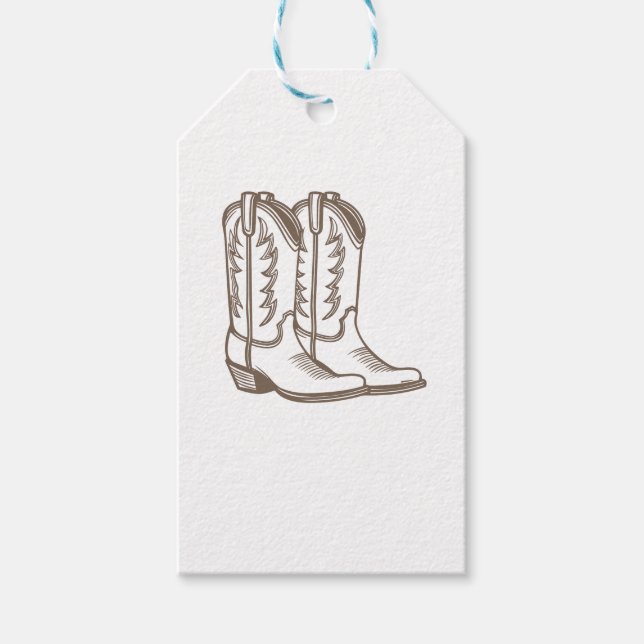 Étiquette de remerciement pour chaussure de cowboy (Devant)