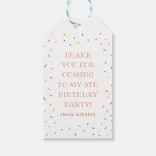 Étiquette de remerciement pour fête d'anniversaire