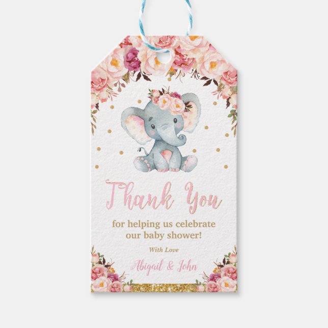 Étiquette de remerciement pour fête de naissance d (Devant)