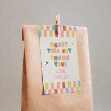 Étiquette de Remerciement pour Fête Prête à Deux