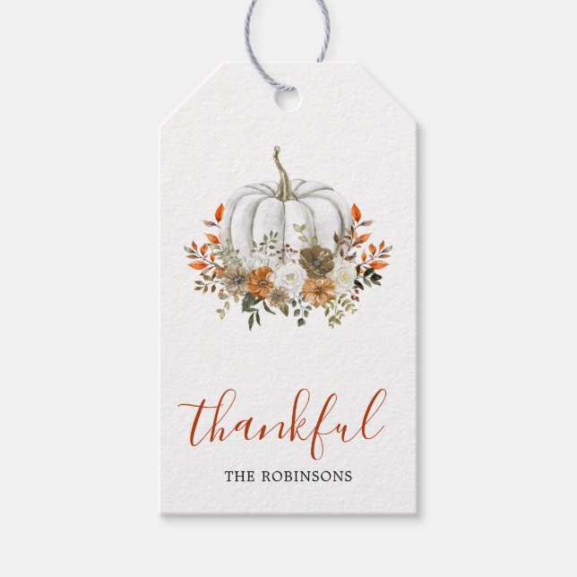 Étiquette de remerciement pour la fête de Thanksgi (Devant)
