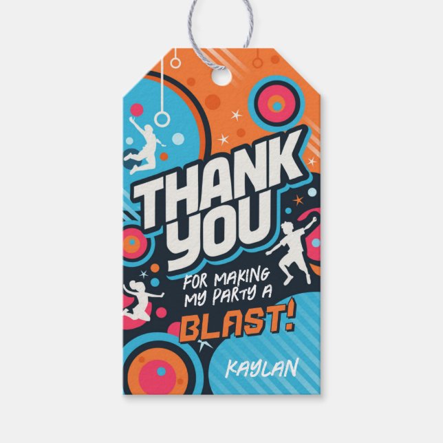 Étiquette de remerciement pour les cadeaux de fête (Devant)