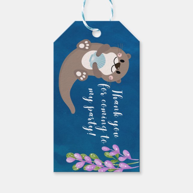 Étiquette de remerciement pour loutre (Devant)