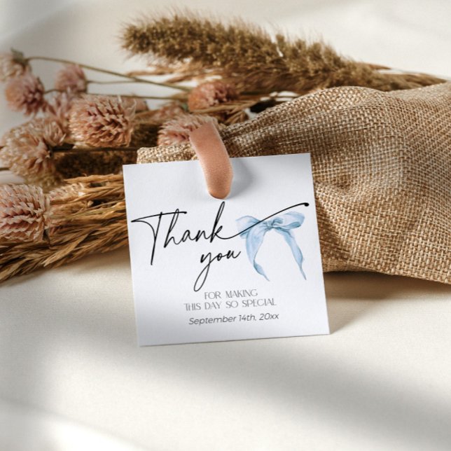 Étiquette de Remerciement pour Mariage avec un Nœu (Créateur téléchargé)