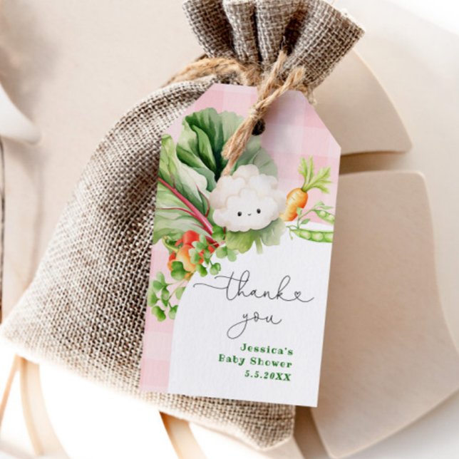 Étiquette de remerciement rose pour baby shower de (Créateur téléchargé)