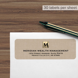 Étiquette de rendement financier Monogramme sophis