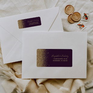 Étiquette de réponse de mariage avec paillettes do