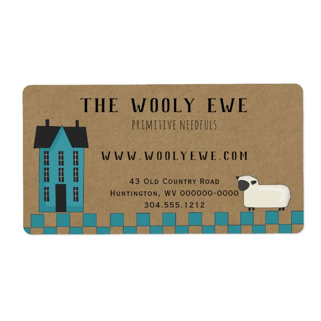 Étiquette DE RÉSERVATION PRIMITIVE SUR KRAFT (Devant)