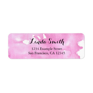 Étiquette de retour aquarelle