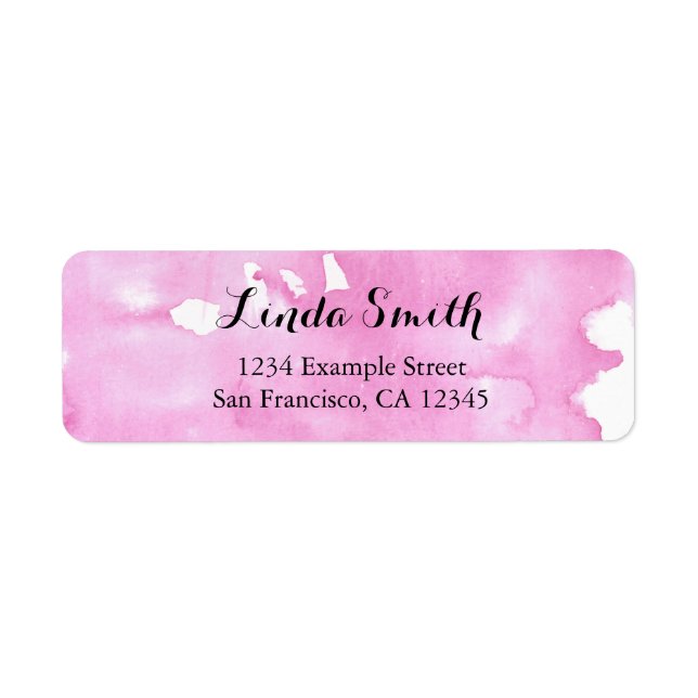 Étiquette de retour aquarelle (Devant)