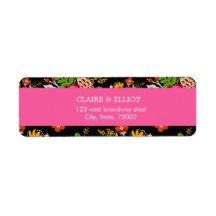 Étiquette de retour Botanical Gold Greenery