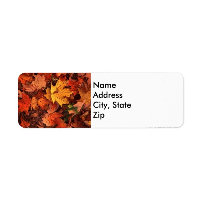 étiquette de retour d'adresse d'automne (Devant)