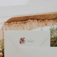 Étiquette de retour de Baby shower de Noël