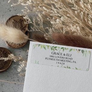 Étiquette de retour de destination été verdure