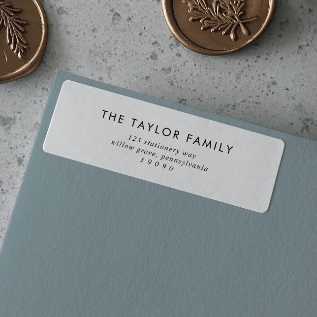 Étiquette de retour de famille de carte de vacance (Créateur téléchargé)