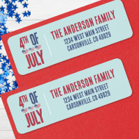 Étiquette de retour de fête du 14 juillet