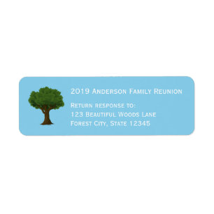 Étiquette de retour de l'arbre généalogique pou