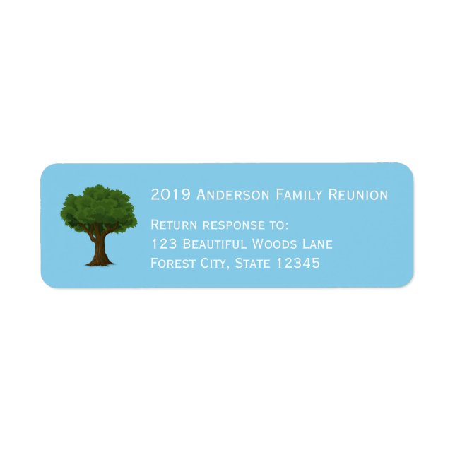 Étiquette de retour de l'arbre généalogique pour r (Devant)