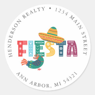 Étiquette de retour de l'invitation Fiesta mexicai