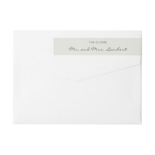 Étiquette de retour de mariage couleur beige uni