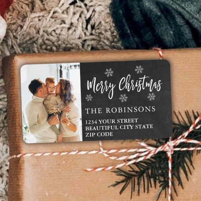 Étiquette de retour de Noël Russe Snowflake (Créateur téléchargé)